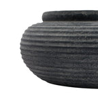 Amalfi Grey Round Ribbed Planter – alternate view 3