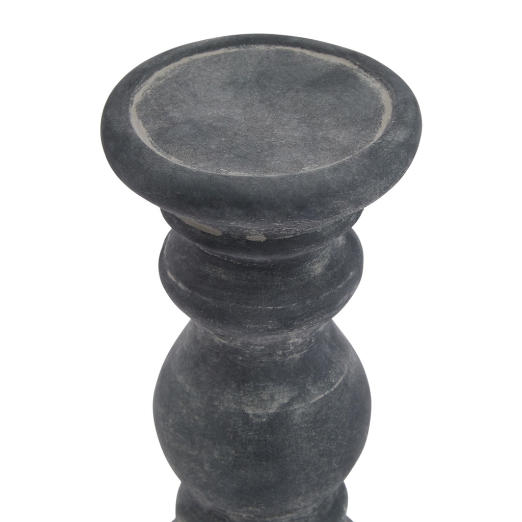 Amalfi Small Grey Column Candle Holder – alternate view 2