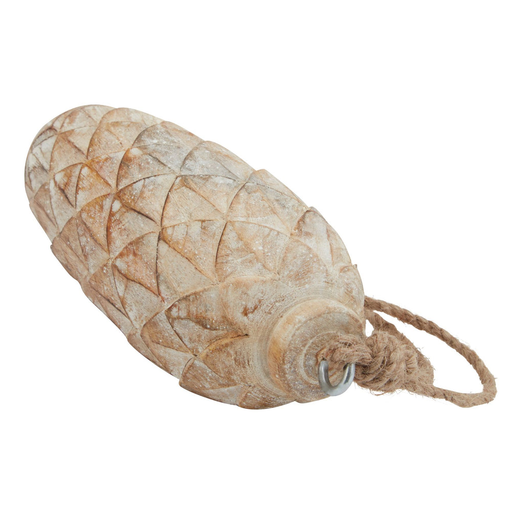 Antique White Wash Large Pine Cone Bauble – alternate view 2