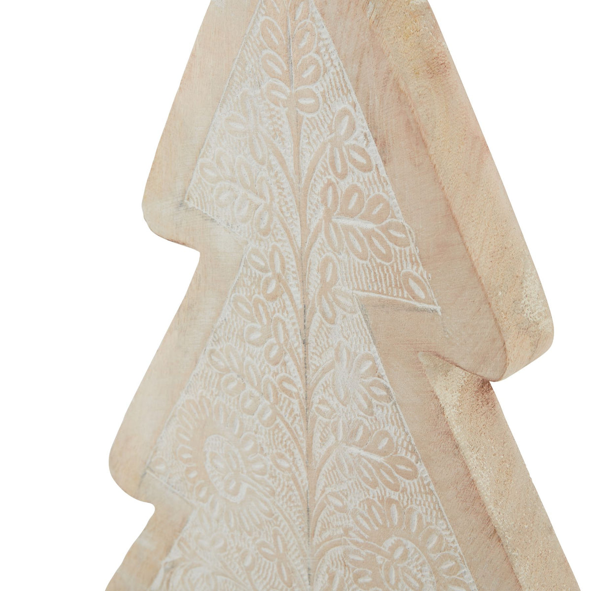 White Wash Collection Wooden Large Patterned Decorative Tree – alternate view 3