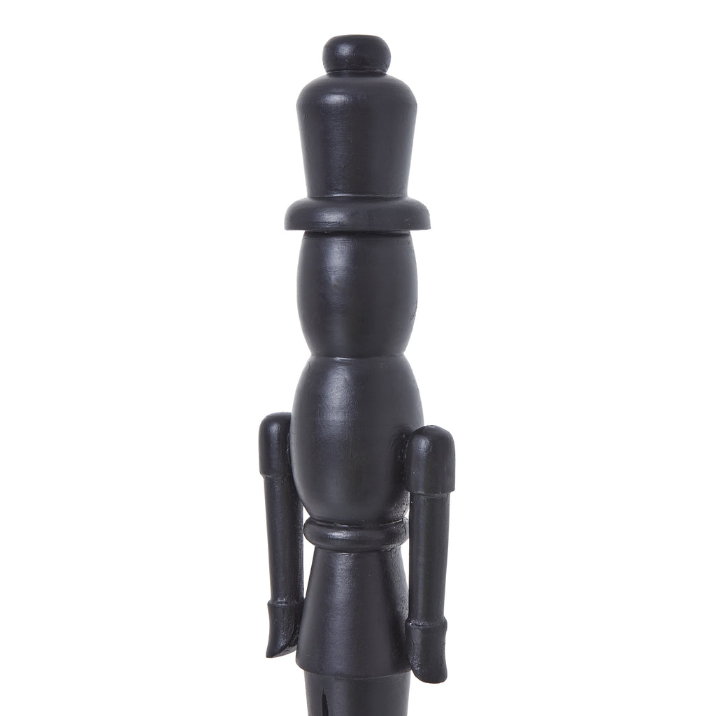 Minimalist Black Wooden Nutcracker Decoration – alternate view 2