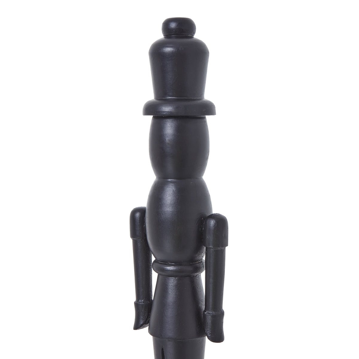Minimalist Black Wooden Nutcracker Decoration – alternate view 2