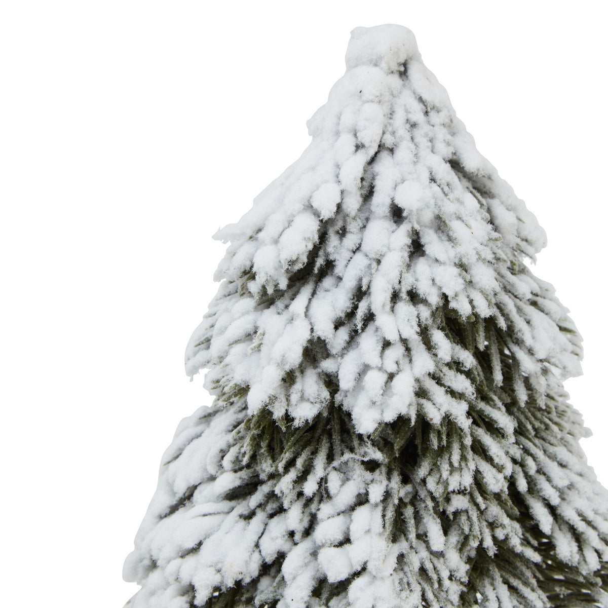 Small Snowy Cedar Tree On Wood Block – alternate view 2