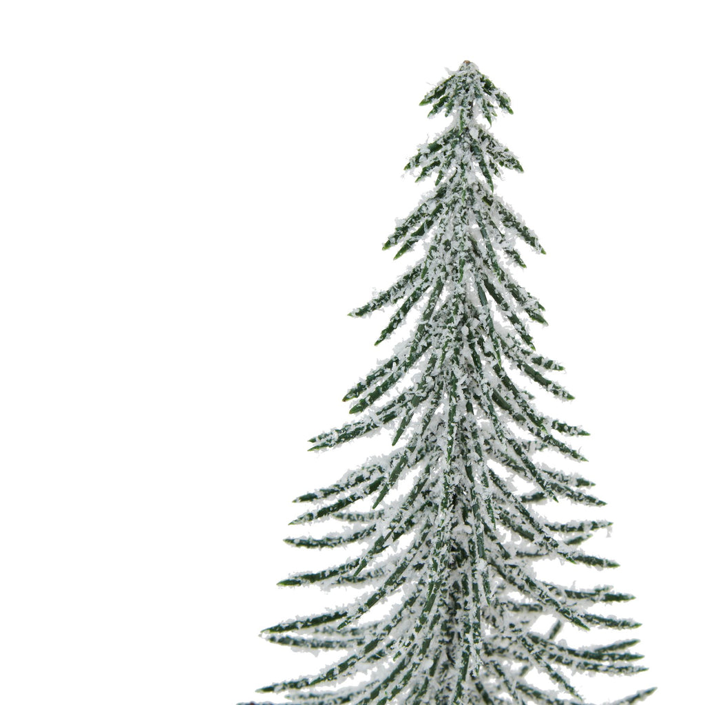 Large Snowy Spindle Tree In Wood Log – alternate view 2