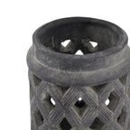 Amalfi Grey Large Lattice Lantern – alternate view 2