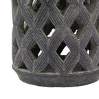 Amalfi Grey Large Lattice Lantern – alternate view 3