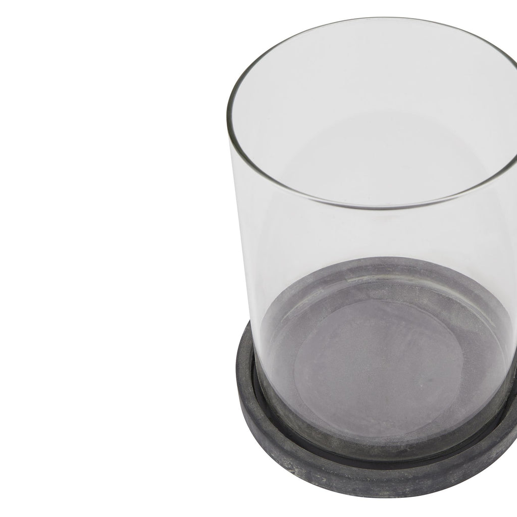 Amalfi Grey Large Hurricane Lantern – alternate view 2