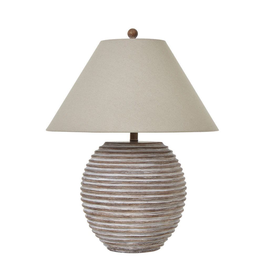 Saturn Table Lamp With Linen Shade – alternate view 2