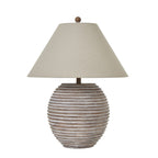 Saturn Table Lamp With Linen Shade – alternate view 2