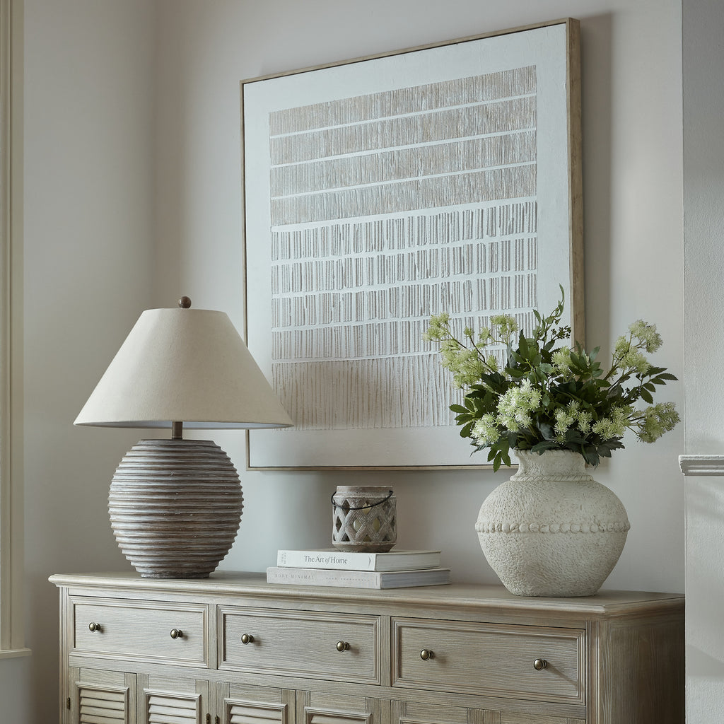 Saturn Table Lamp With Linen Shade – alternate view 3