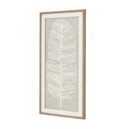 Large Plume White Feather Art Mounted In Beaded Frame – alternate view 3