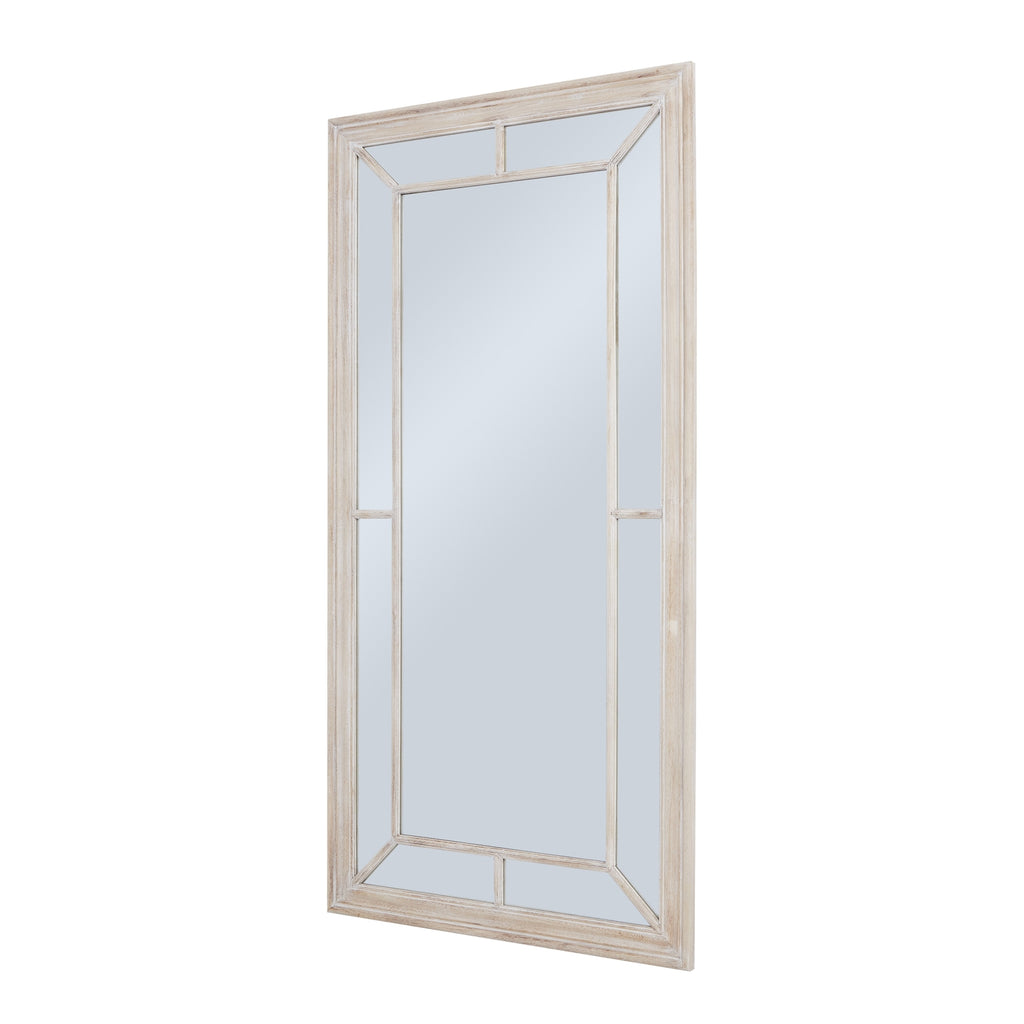 Large Washed Wood Framed Window Mirror – alternate view 2
