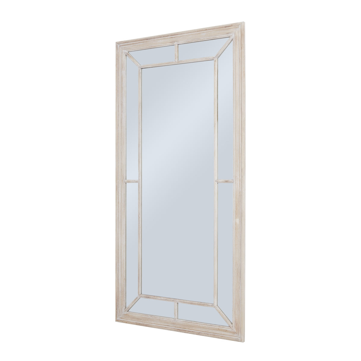 Large Washed Wood Framed Window Mirror – alternate view 2