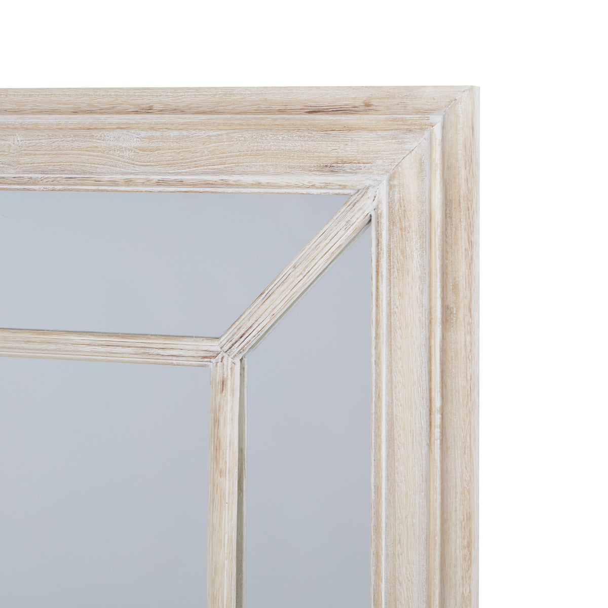 Large Washed Wood Framed Window Mirror – alternate view 3