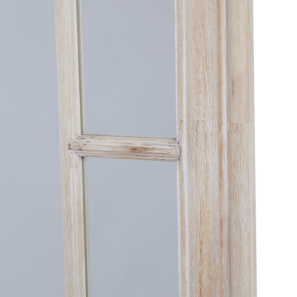 Large Washed Wood Framed Window Mirror – alternate view 4
