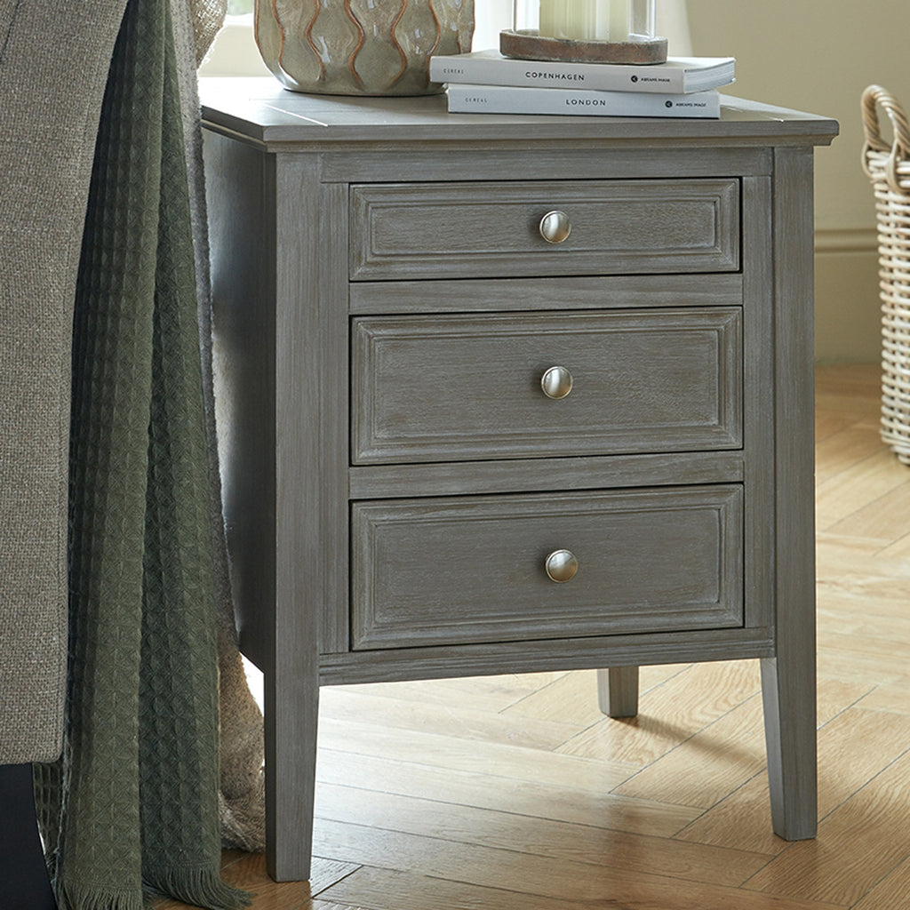 The Serene Collection Three Drawer Bedside Table – alternate view 5