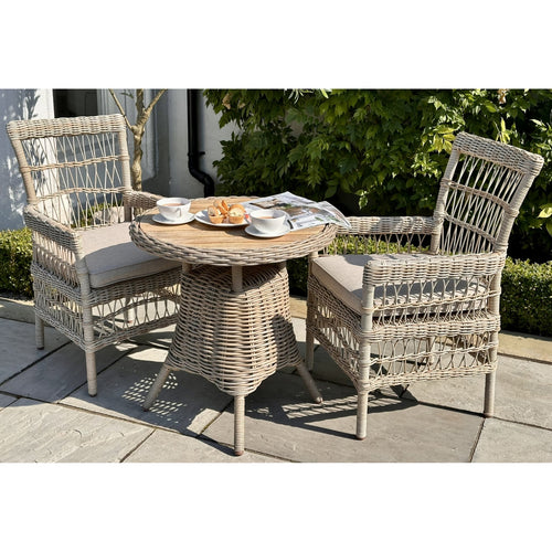 Amalfi Collection Outdoor Bistro Table With Wood Top – alternate view 2