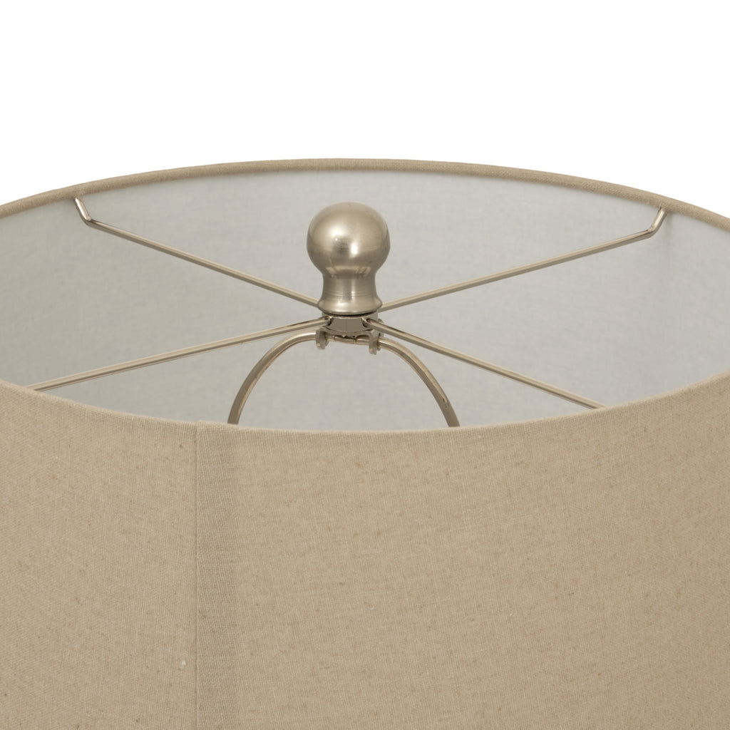 Twill Weave Ceramic Table Lamp With Linen Shade – alternate view 5