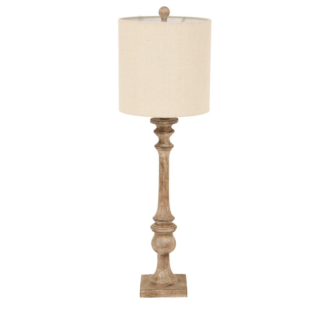 Pallido Candlestick Table Lamp With Linen Shade – alternate view 2