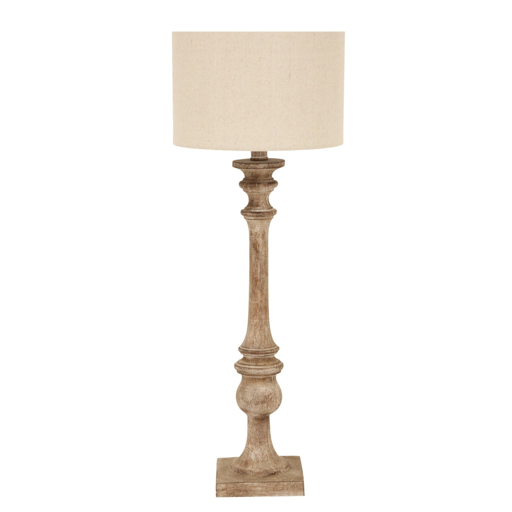 Pallido Candlestick Table Lamp With Linen Shade – alternate view 5