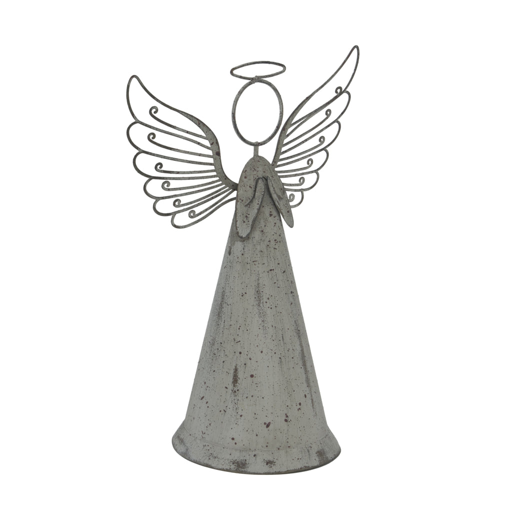 Large Rustic Metal Standing Angel – alternate view 2