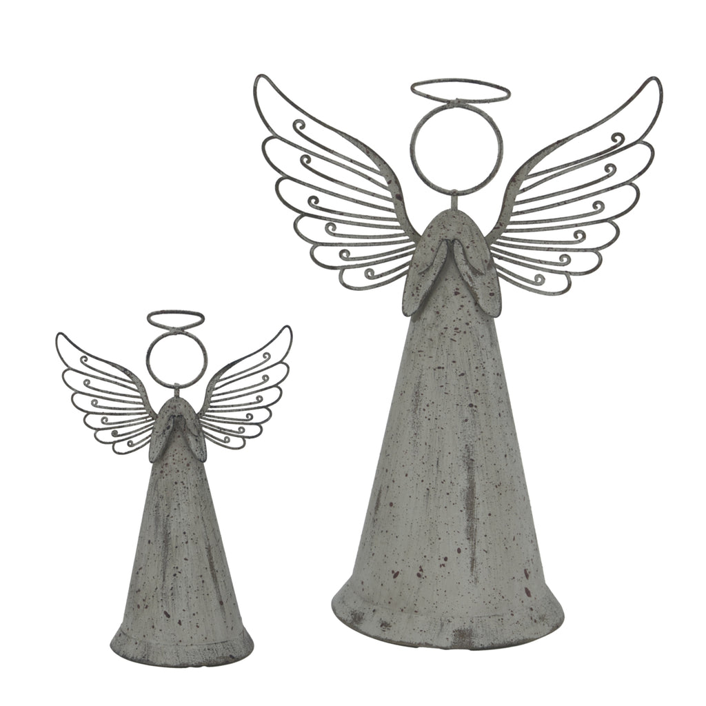 Large Rustic Metal Standing Angel – alternate view 3