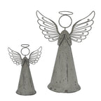 Large Rustic Metal Standing Angel – alternate view 3