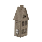 Tall Rustic Metal House With Tealight Holder