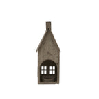 Tall Rustic Metal House With Tealight Holder