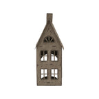 Tall Rustic Metal House With Tealight Holder