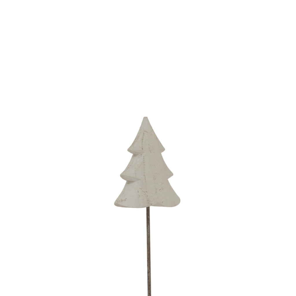 Whitewashed Rustic Tree On Stand – alternate view 2
