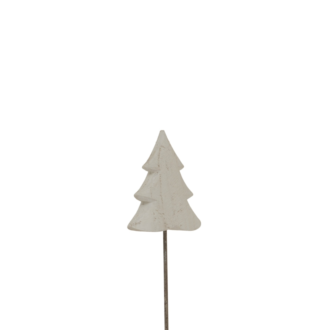 Whitewashed Rustic Tree On Stand – alternate view 2