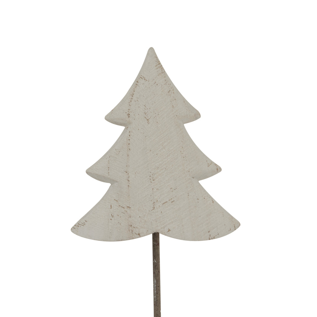Whitewashed Rustic Tree On Stand – alternate view 3