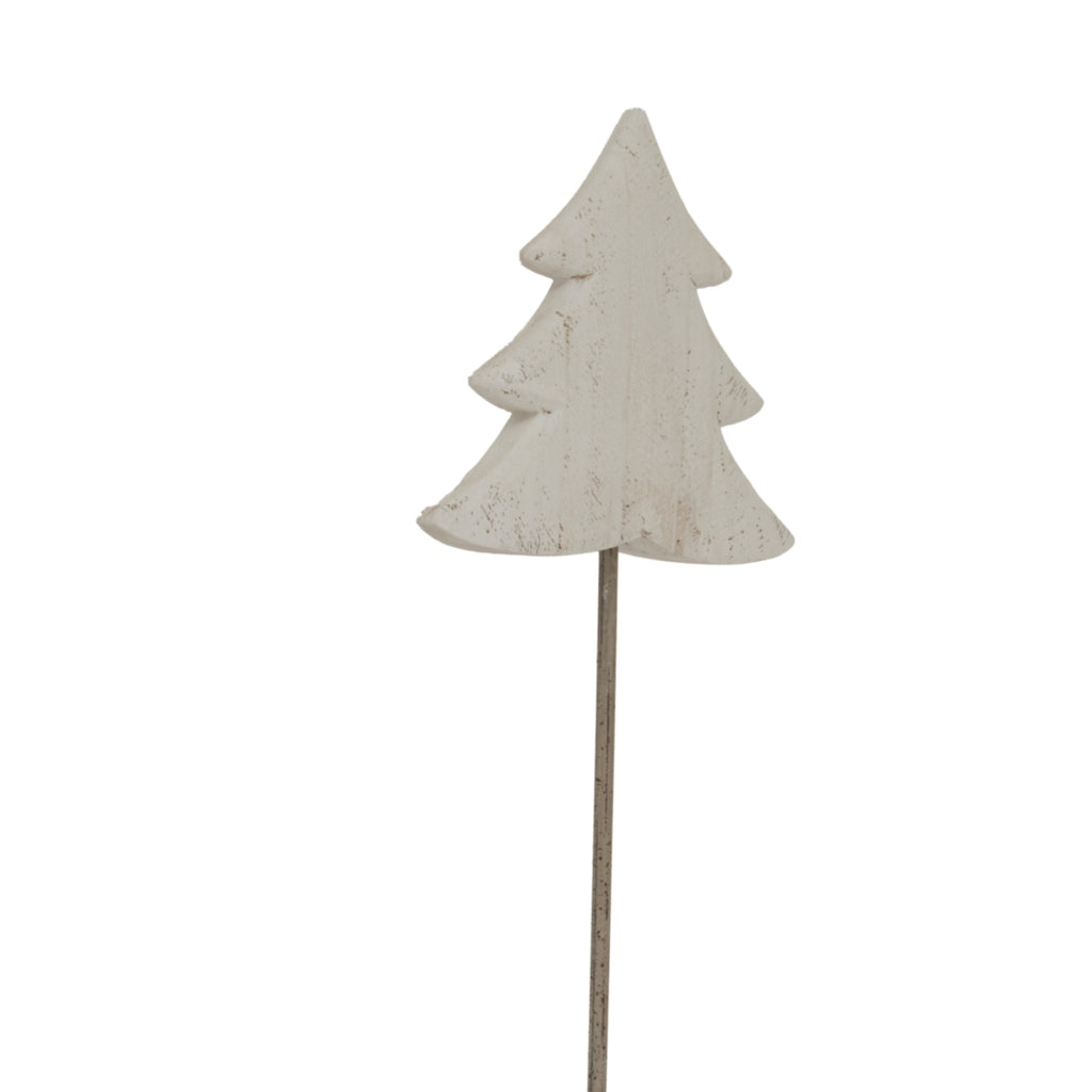 Large Whitewashed Rustic Tree On Stand – alternate view 2