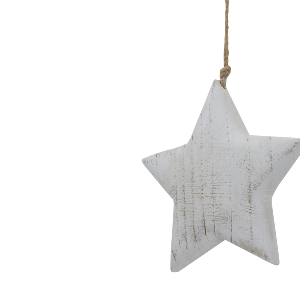 Large Whitewashed Rustic Hanging Star – alternate view 2