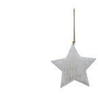 Large Whitewashed Rustic Hanging Star
