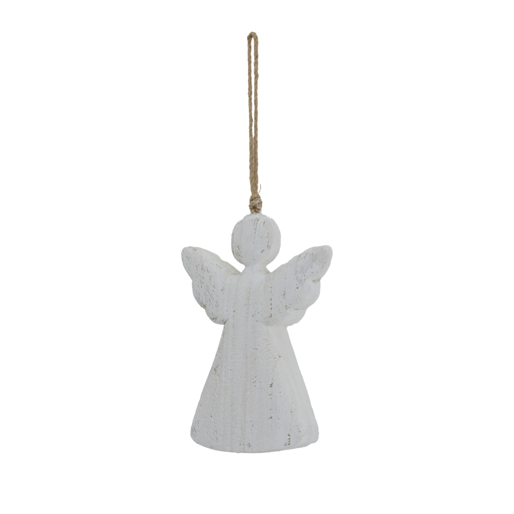 Large Whitewashed Rustic Hanging Angel – alternate view 2