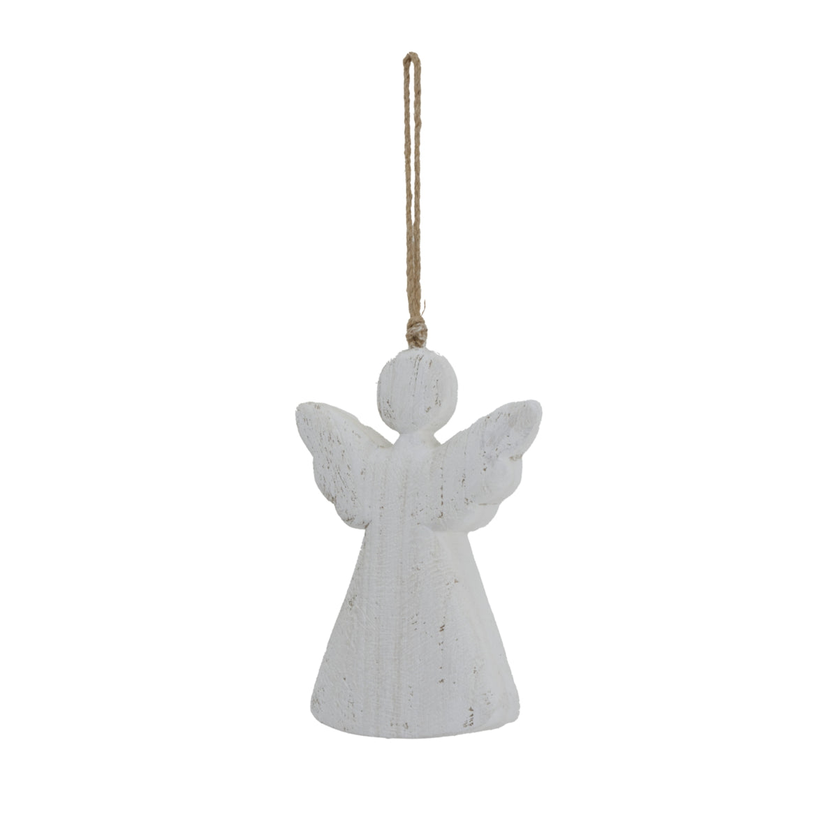 Large Whitewashed Rustic Hanging Angel – alternate view 2
