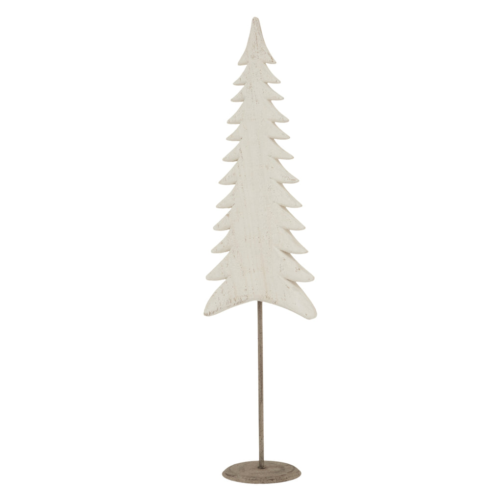 Large Whitewashed Tall Tree On Stand – alternate view 2