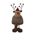 Large Rustic Reindeer With Star Decoration