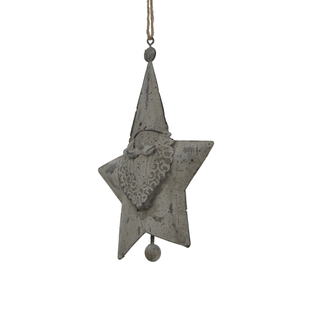 Large Rustic Hanging Santa Star