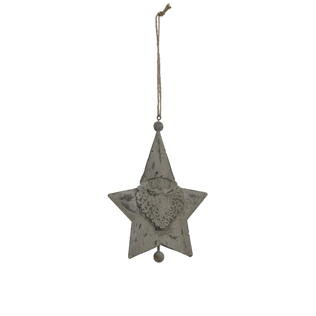 Large Rustic Hanging Santa Star