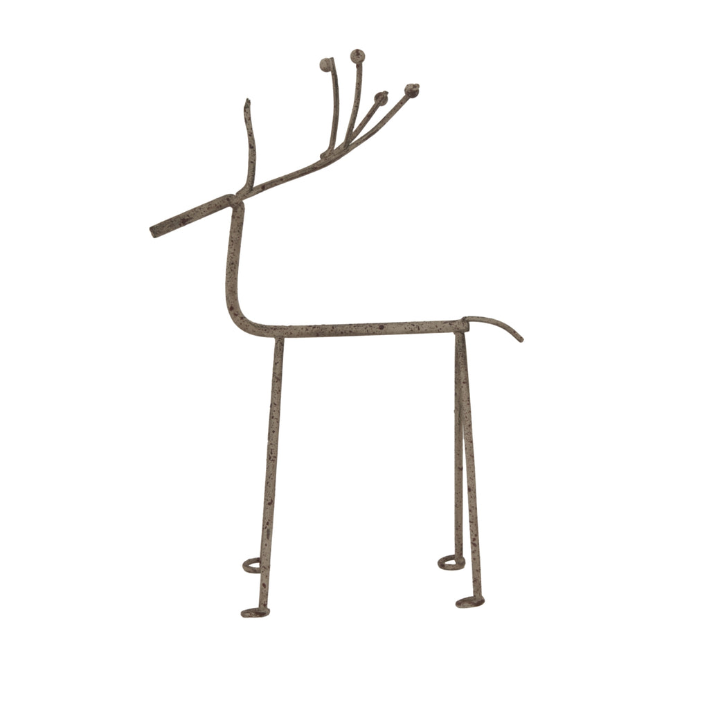 Rustic Metal Reindeer On Stand – alternate view 2