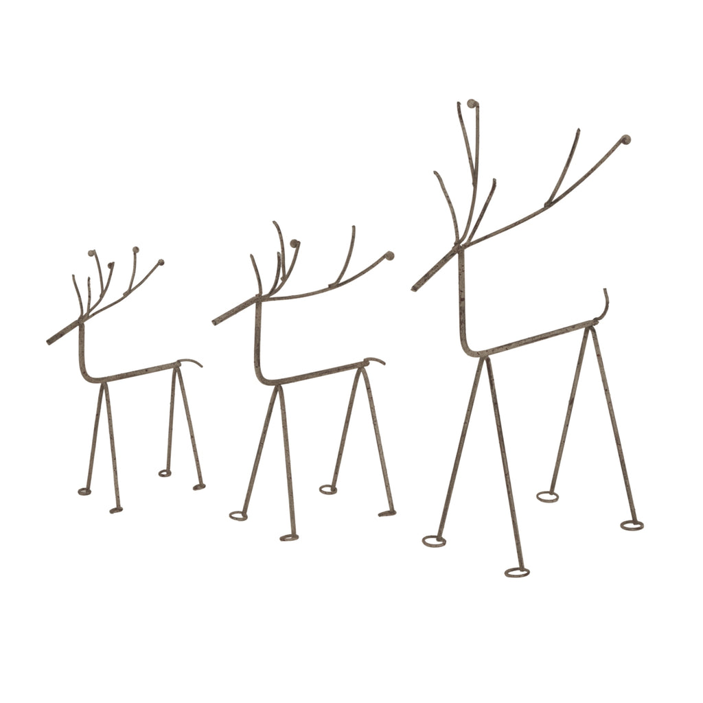 Rustic Metal Reindeer On Stand – alternate view 3