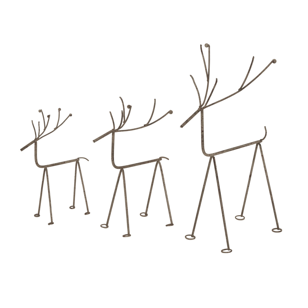 Rustic Metal Reindeer On Stand – alternate view 3