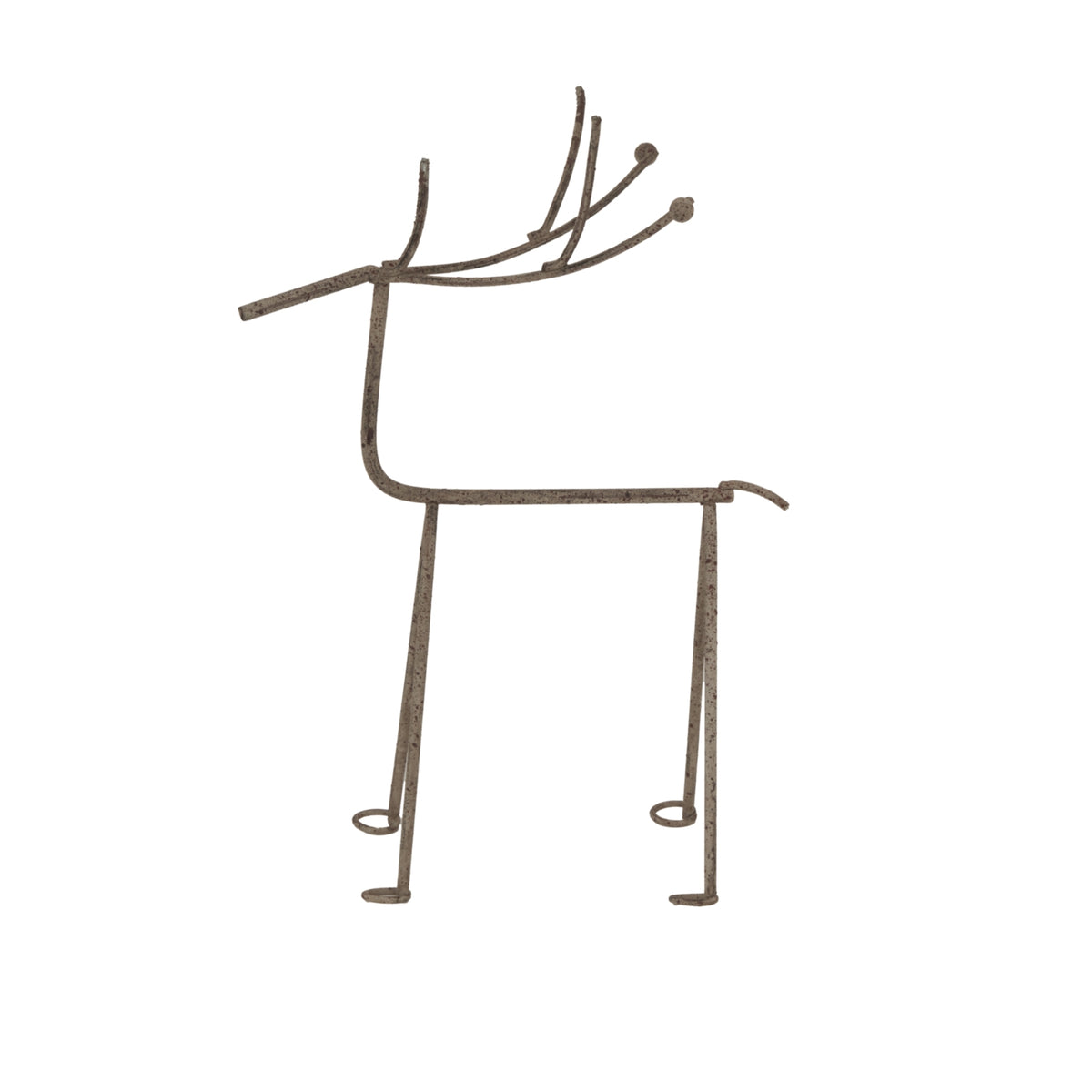 Medium Rustic Metal Reindeer On Stand – alternate view 2