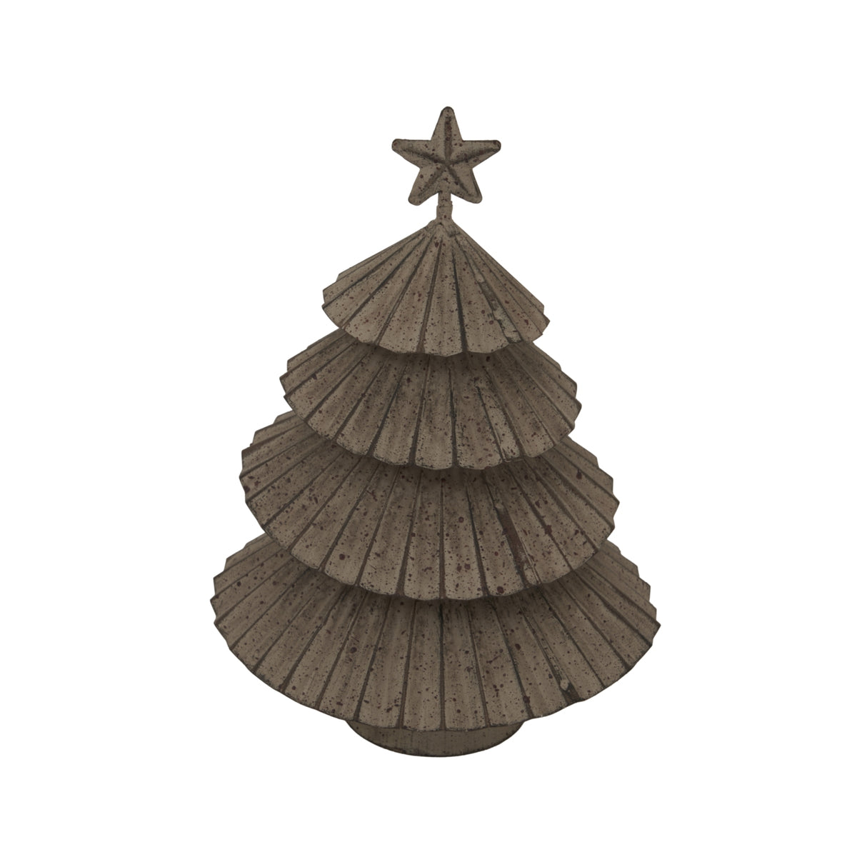 Rustic Metal Layered Tree With Star – alternate view 2