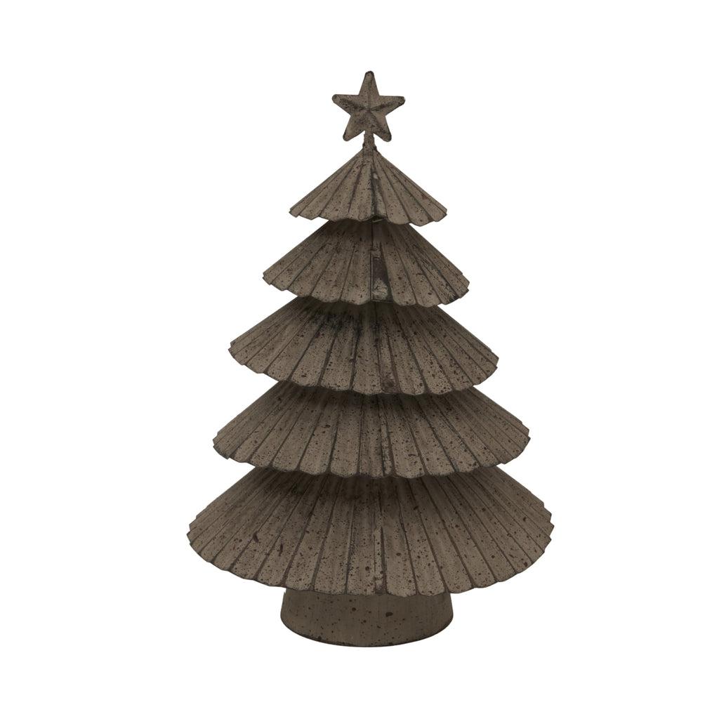 Large Rustic Metal Layered Tree With Star – alternate view 2