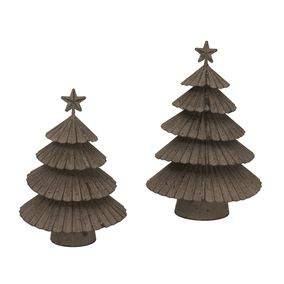 Large Rustic Metal Layered Tree With Star – alternate view 3