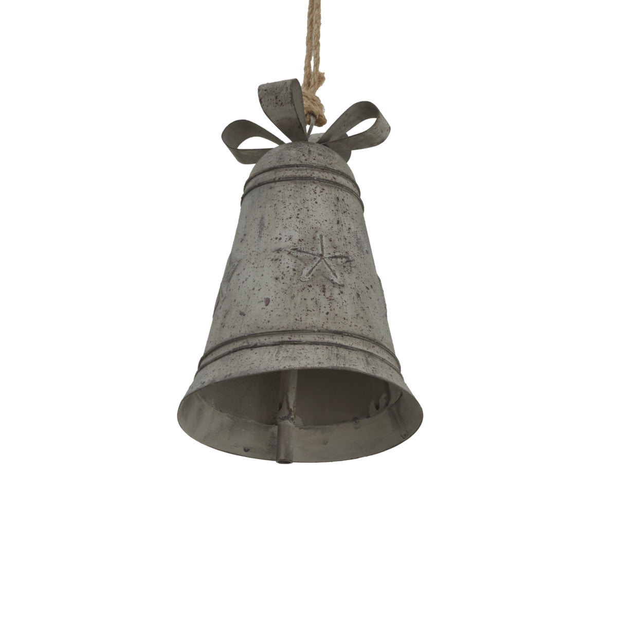 Rustic Metal Hanging Bell With Bow – alternate view 2